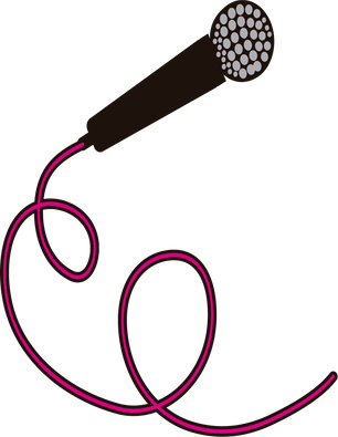 Microphone with a wire.