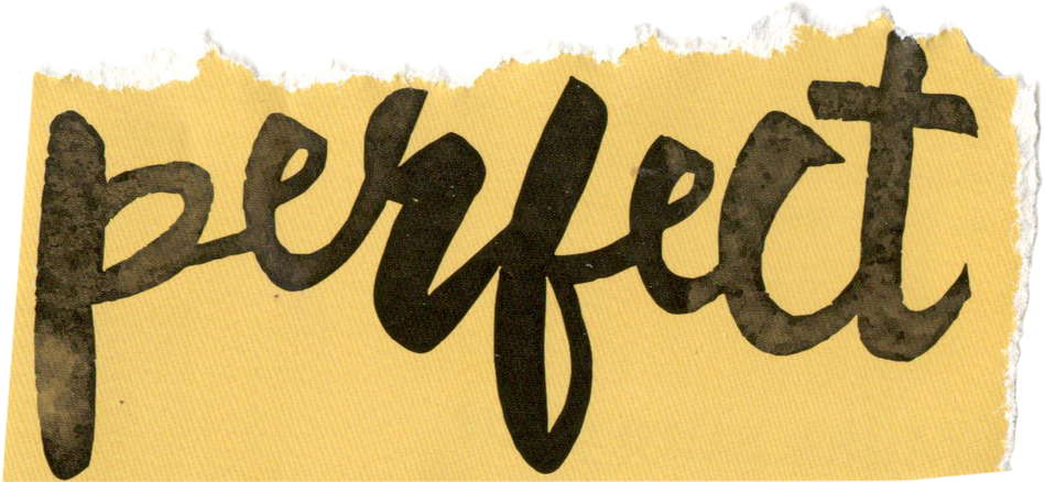 Yellow Perfect Illustration Collage Letters
